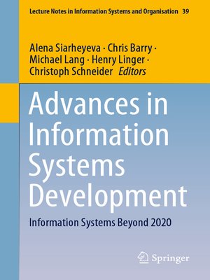 cover image of Advances in Information Systems Development